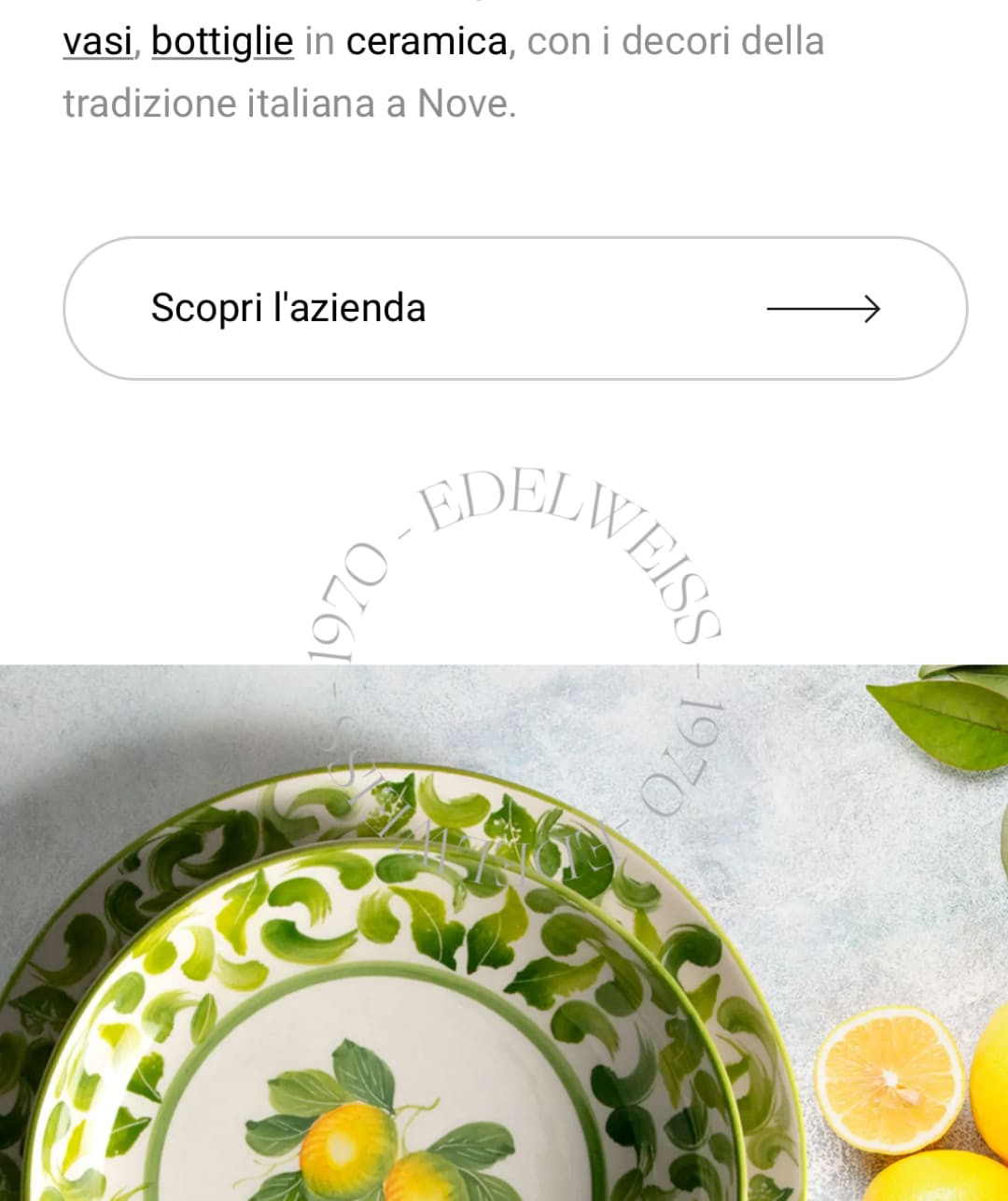 Ceramiche Edelweiss - Dettaglio